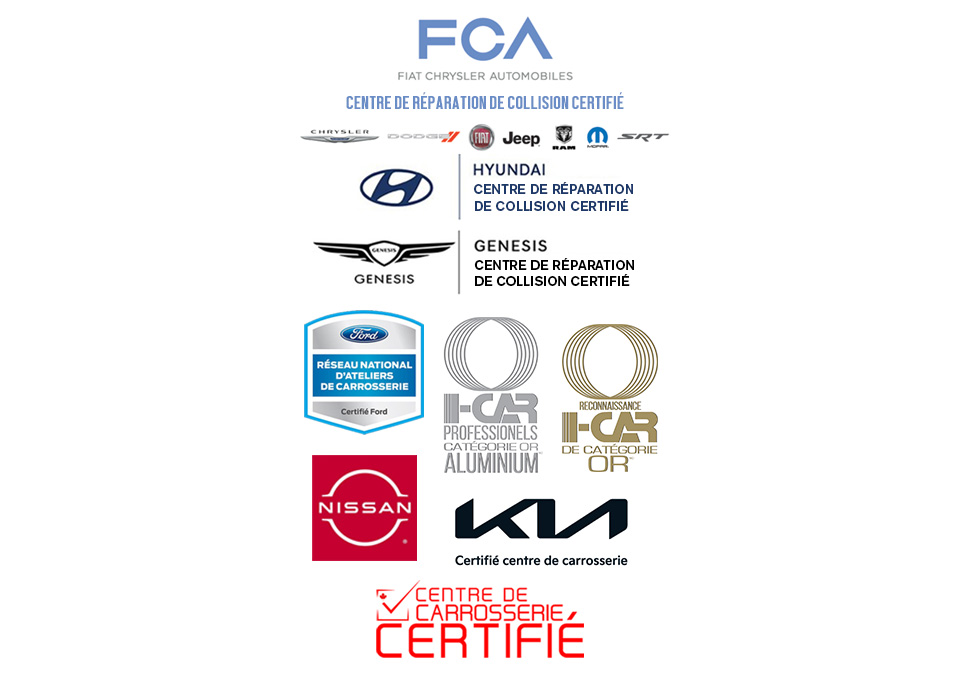Certifications de Bilodeau Collision de Lac-Mégantic